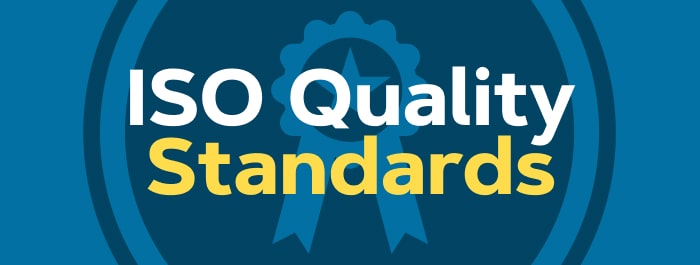 Find our ISO Quality standards
