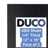 ABS Black Plastic Sheets 1/4 Inch Thick 12