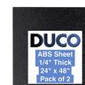 ABS Black Plastic Sheets 1/4 Inch Thick 24