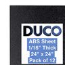 ABS Black Plastic Sheets 1/16 (060) Inch Thick 24