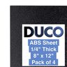 ABS Black Black Plastic Sheets 1/4 Inch Thick 8