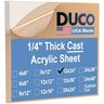 Clear Cast Acrylic Sheets 1/4