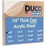 Clear Cast Acrylic Sheets 1/4