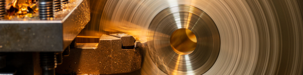 Brass being worked by an expert metal worker